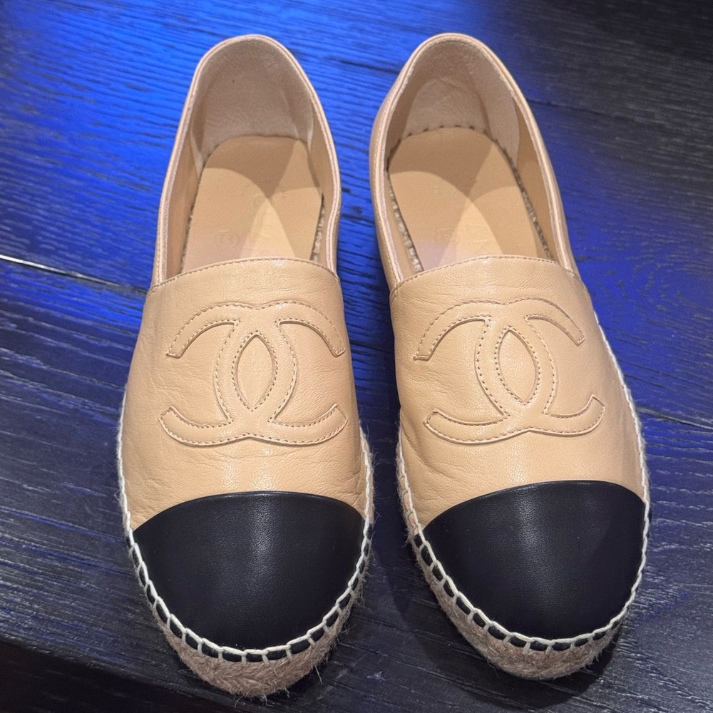 NEW Chanel leather Espadrilles size 37